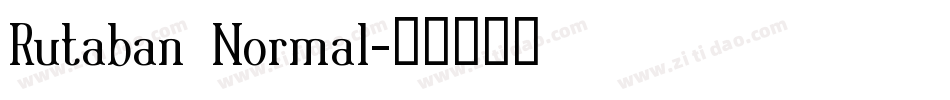 Rutaban Normal字体转换